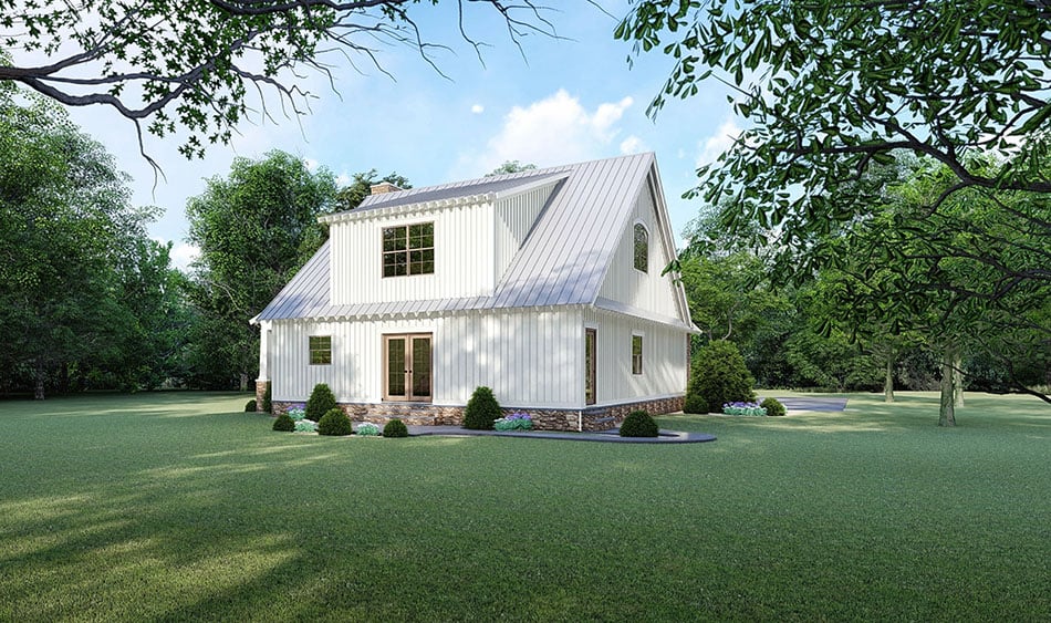 Rear View of this 3-Bedroom, 1957 Sq Ft Plan - 193-1103