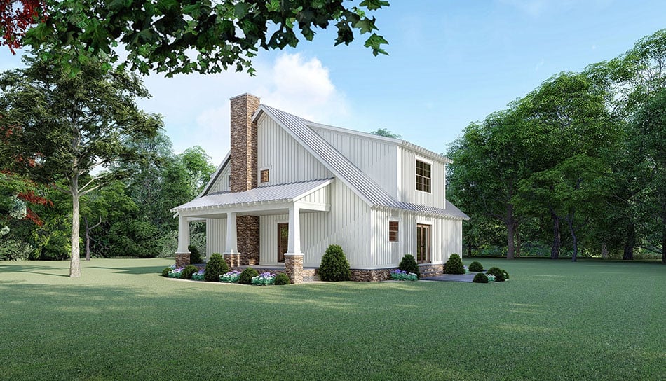 Rear View of this 3-Bedroom, 1957 Sq Ft Plan - 193-1103