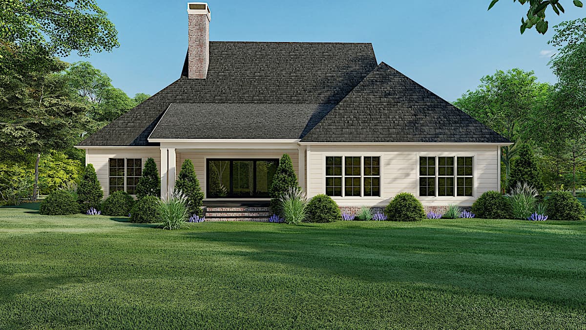 Rear View of this 3-Bedroom, 3004 Sq Ft Plan - 193-1104