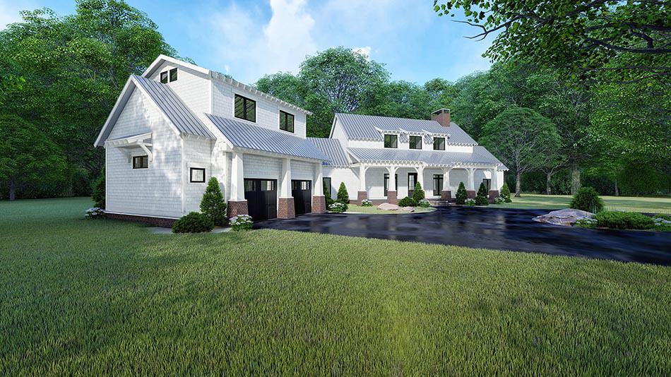 Home Plan Left Elevation of this 3-Bedroom,2687 Sq Ft Plan -193-1105