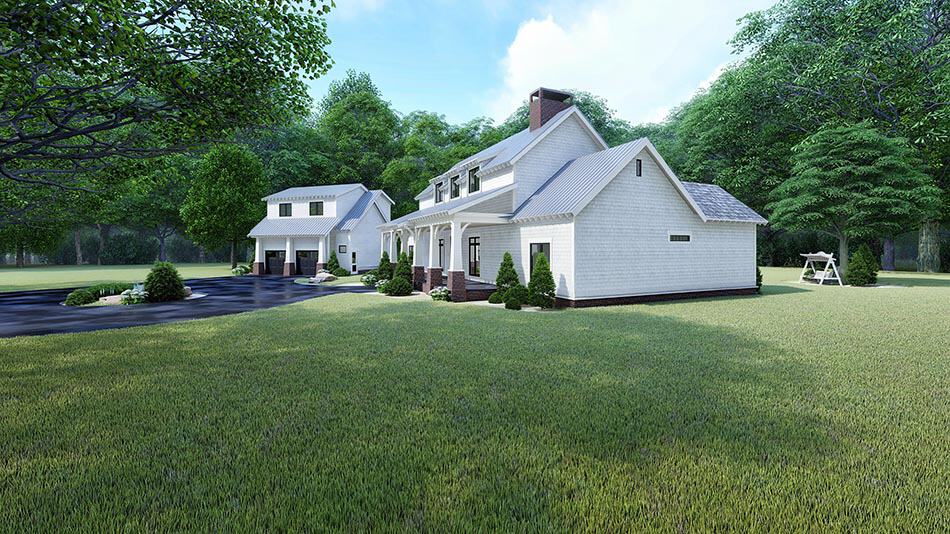 Home Plan Right Elevation of this 3-Bedroom,2687 Sq Ft Plan -193-1105