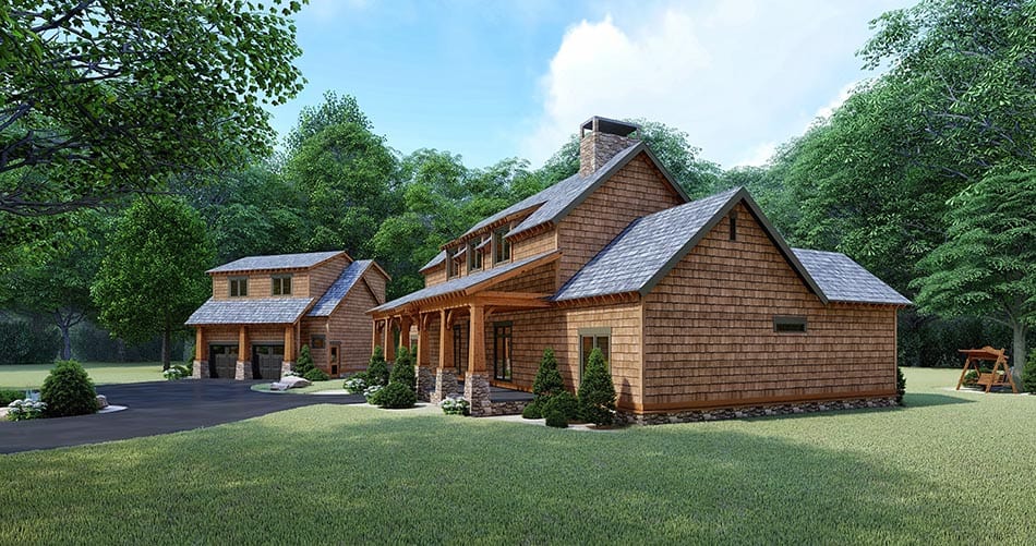 Side View of this 3-Bedroom, 2687 Sq Ft Plan - 193-1105