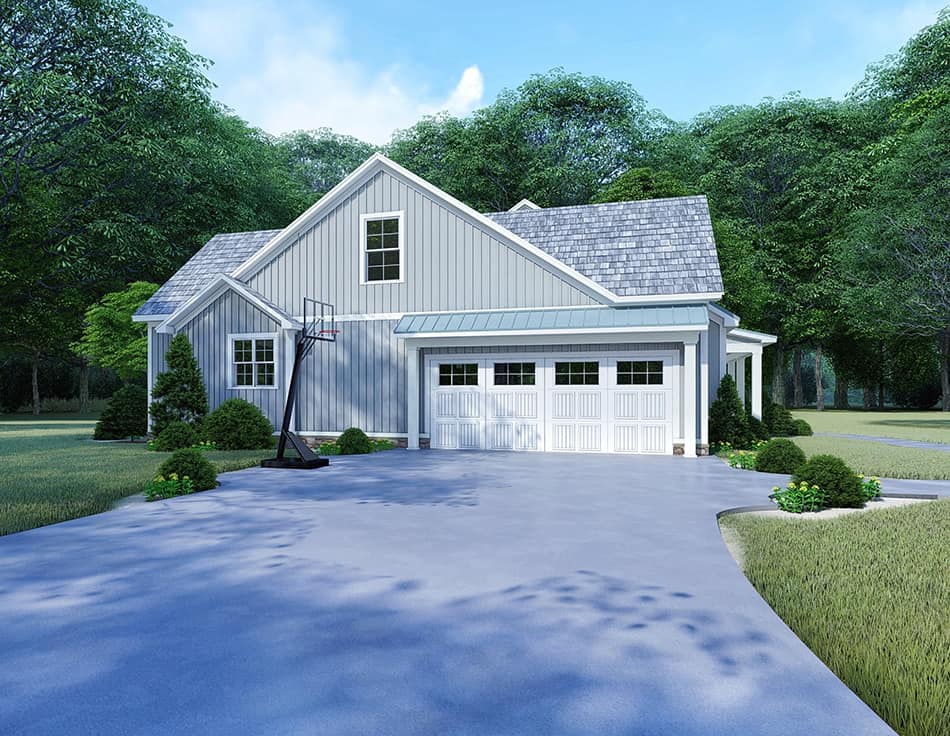 Home Plan Left Elevation of this 4-Bedroom,2220 Sq Ft Plan -193-1106