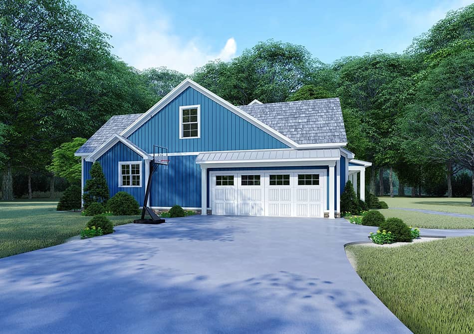 Home Plan Left Elevation of this 4-Bedroom,2220 Sq Ft Plan -193-1106