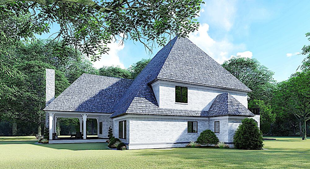 Side View of this 5-Bedroom, 5615 Sq Ft Plan - 193-1107