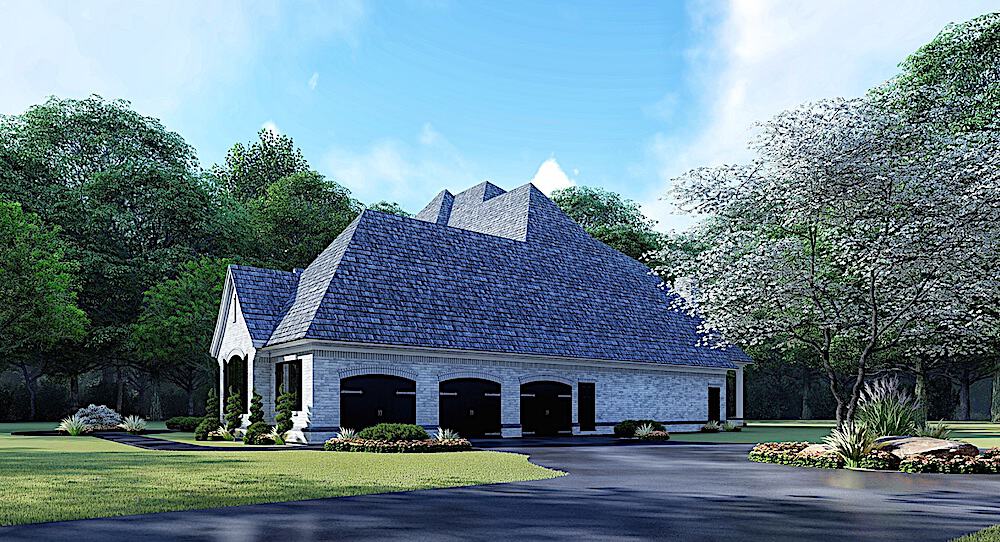 Side View of this 5-Bedroom, 5615 Sq Ft Plan - 193-1107