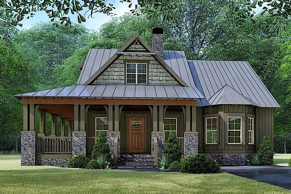 Cottage home (ThePlanCollection: Plan #193-1108)