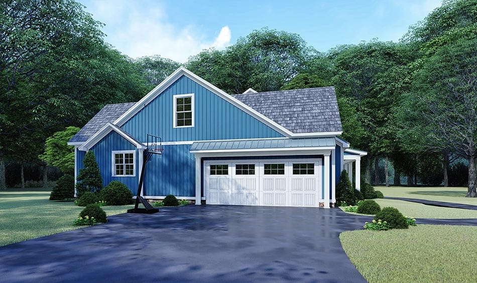 Side View of this 3-Bedroom, 2031 Sq Ft Plan - 193-1109