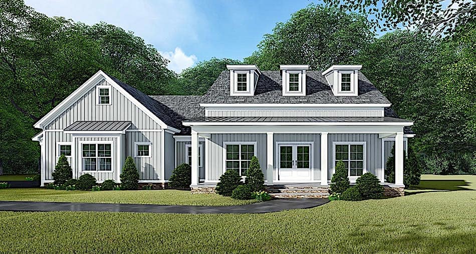 Front View of this 3-Bedroom, 2031 Sq Ft Plan - 193-1109