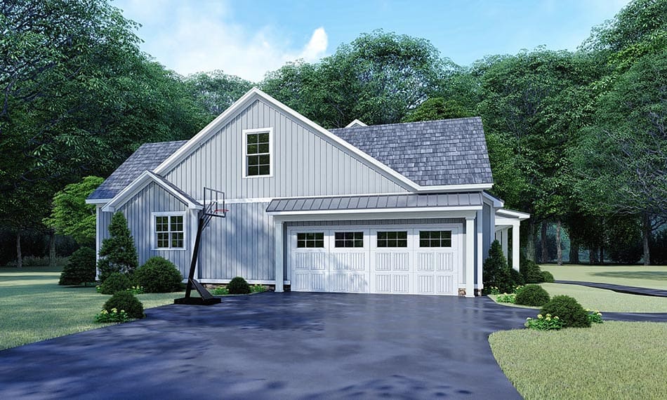 Side View of this 3-Bedroom, 2031 Sq Ft Plan - 193-1109