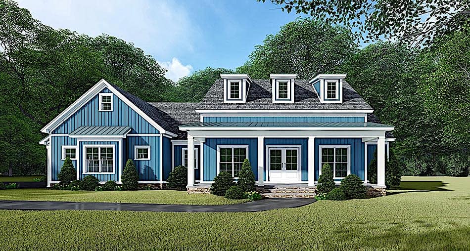 Front View of this 3-Bedroom, 2031 Sq Ft Plan - 193-1109