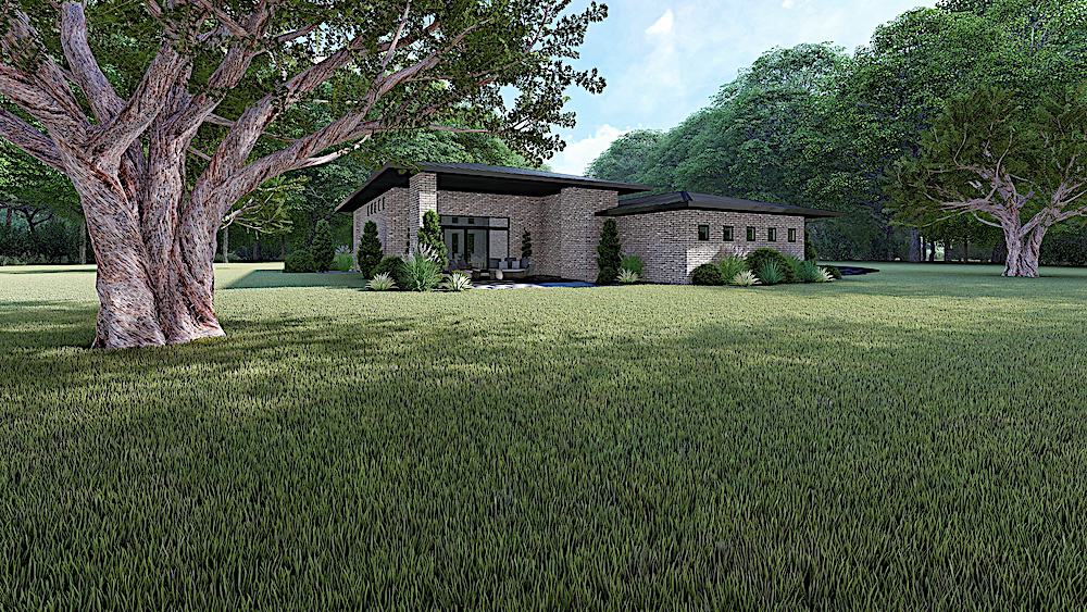 Rear View of this 3-Bedroom, 2653 Sq Ft Plan - 193-1115
