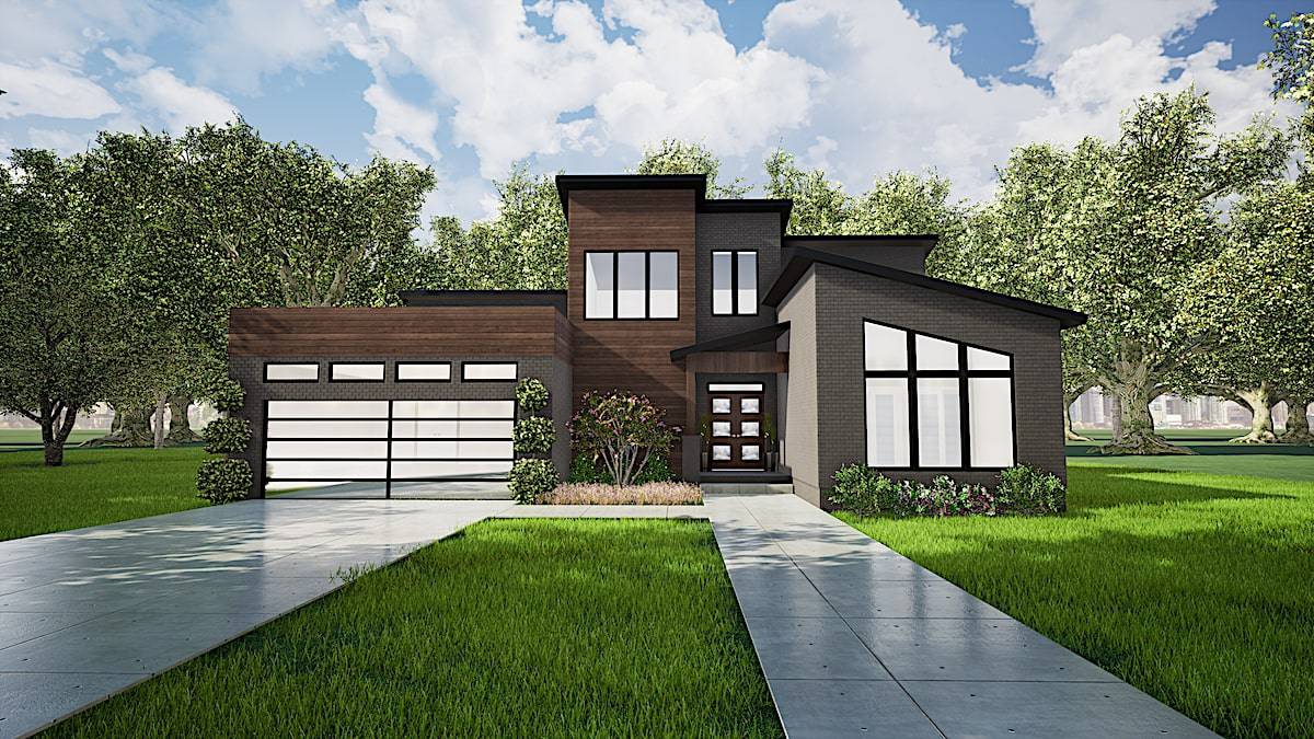 Front View of this 3-Bedroom, 2470 Sq Ft Plan - 193-1116