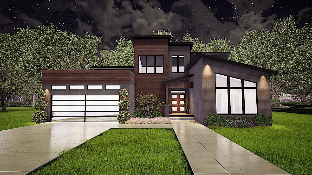 Contemporary home (ThePlanCollection: Plan #193-1116)