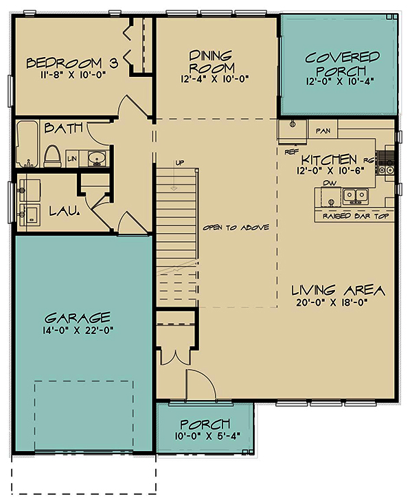 Floor Plan First Story of Contemporary Plan #193-1117