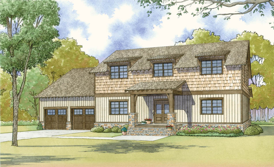 Arts and Crafts home (ThePlanCollection: Plan #193-1118)