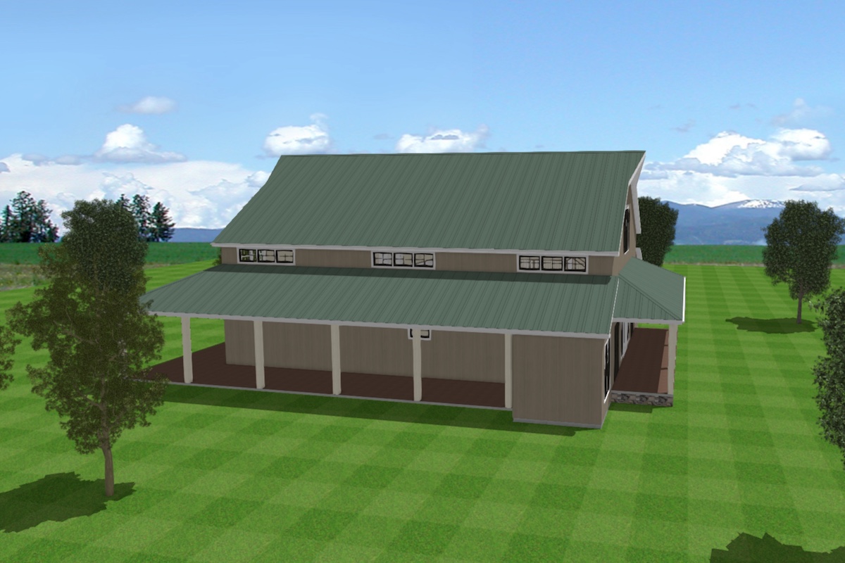 Home Plan Left Elevation of this 3-Bedroom,4072 Sq Ft Plan -193-1120