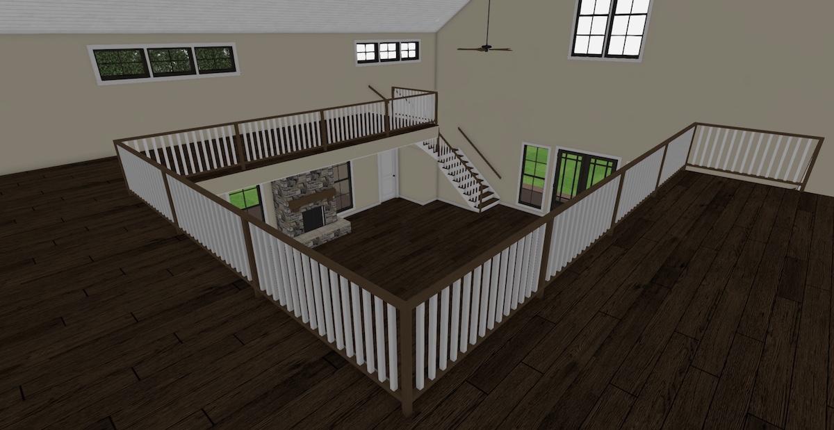 Balcony of this 3-Bedroom, 4072 Sq Ft Plan - 193-1120