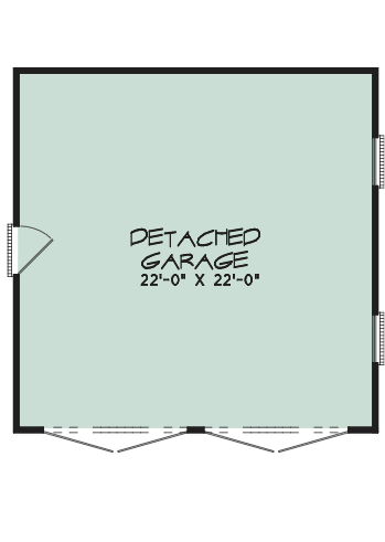 Floor Plan Garage of Contemporary Plan #193-1123