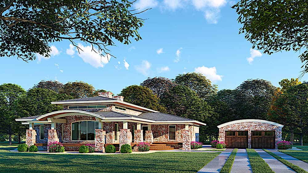 Contemporary home (ThePlanCollection: Plan #193-1123)