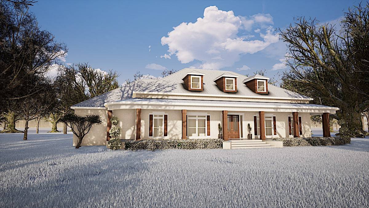 Left Side View of this 3-Bedroom, 4139 Sq Ft Plan - 193-1124