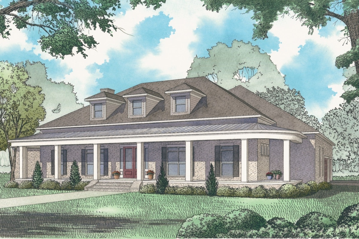 Right Side View of this 3-Bedroom, 4139 Sq Ft Plan - 193-1124
