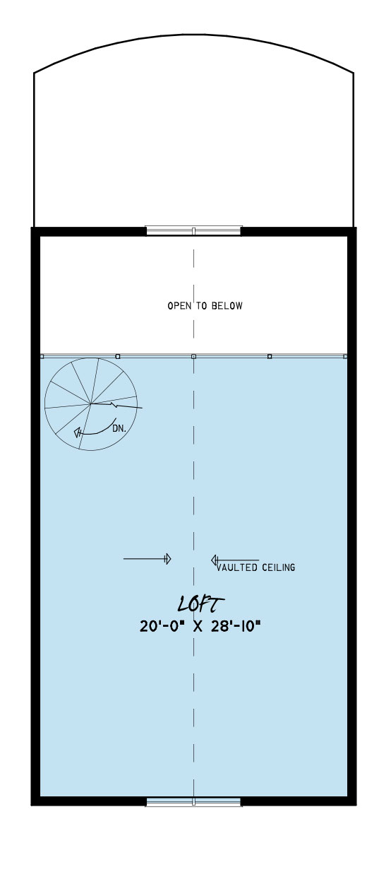 Floor Plan Upper Level of Country Plan #193-1126