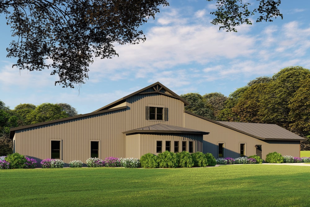 Rear View of this 5-Bedroom, 3277 Sq Ft Plan - 193-1126