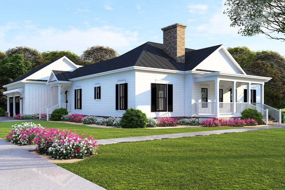 Side View of this 3-Bedroom, 2430 Sq Ft Plan - 193-1128
