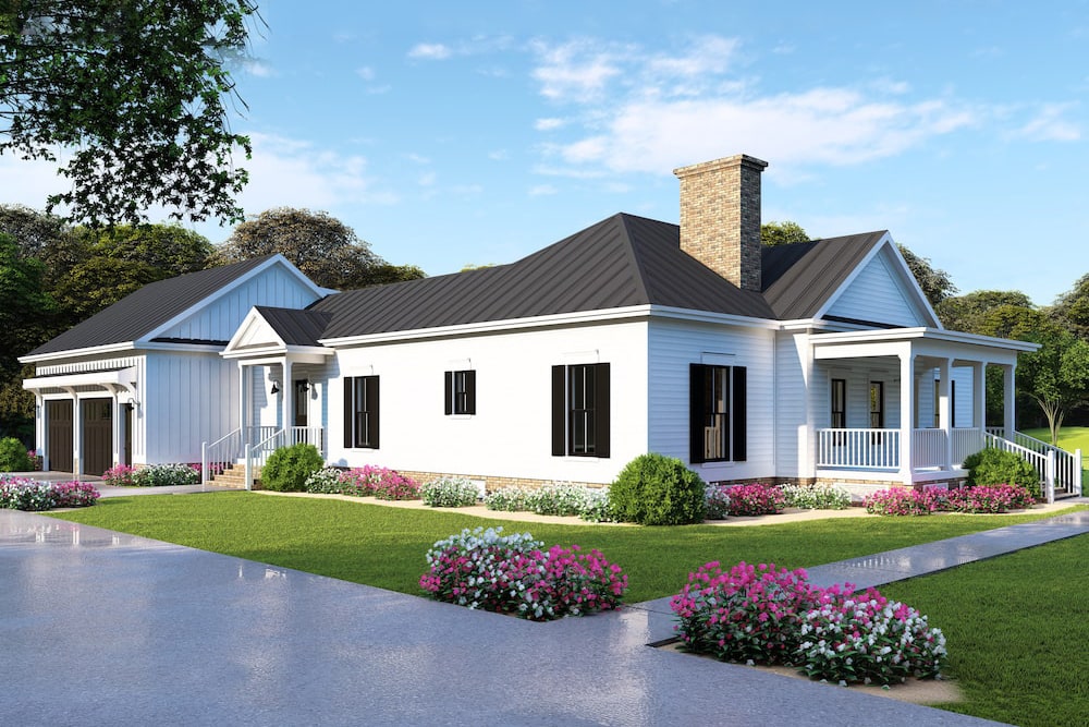 Side View of this 3-Bedroom, 2430 Sq Ft Plan - 193-1128