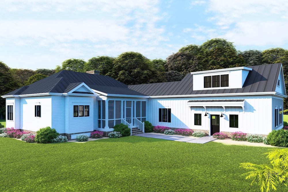 Side View of this 3-Bedroom, 2430 Sq Ft Plan - 193-1128