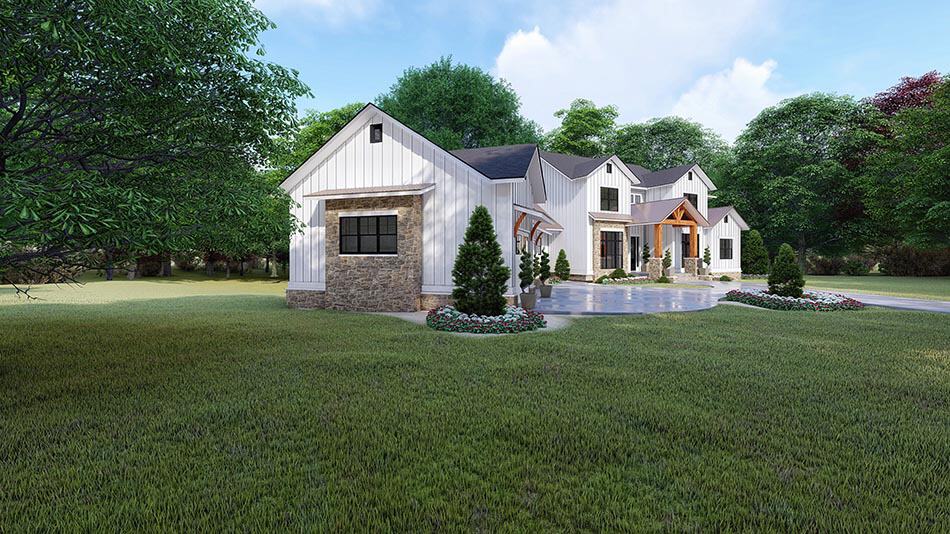 Side View of this 6-Bedroom, 6301 Sq Ft Plan - 193-1130