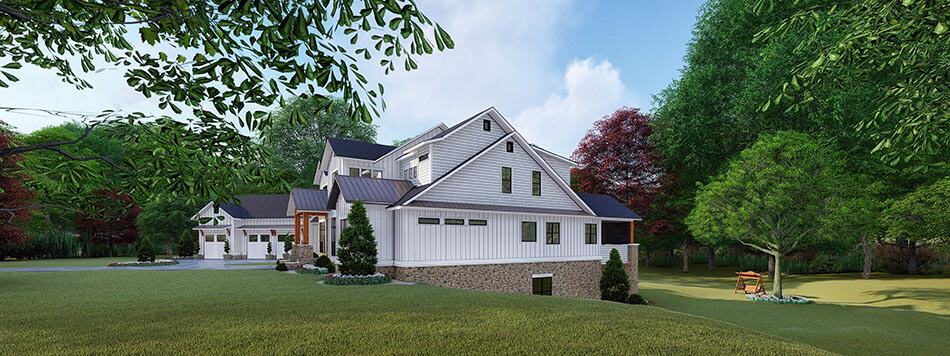 Side View of this 6-Bedroom, 6301 Sq Ft Plan - 193-1130