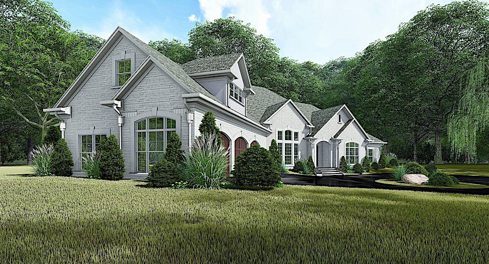 Left Side View of this 3-Bedroom, 3982 Sq Ft Plan - 193-1133