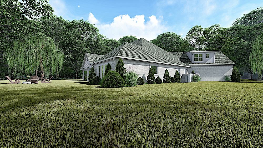 Rear View of this 3-Bedroom, 3982 Sq Ft Plan - 193-1133