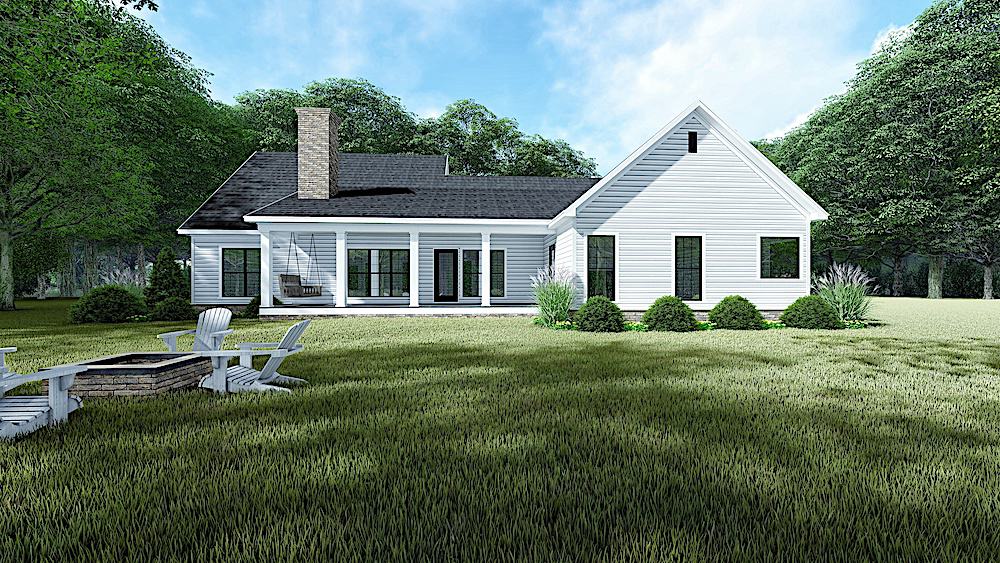 Rear View of this 3-Bedroom, 1813 Sq Ft Plan - 193-1135