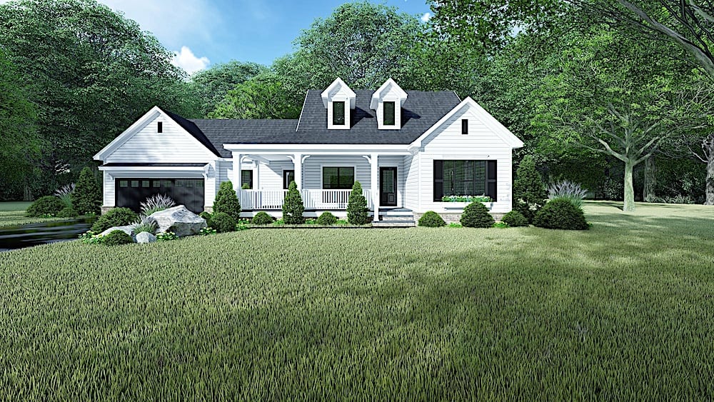 Ranch home (ThePlanCollection: Plan #193-1135)