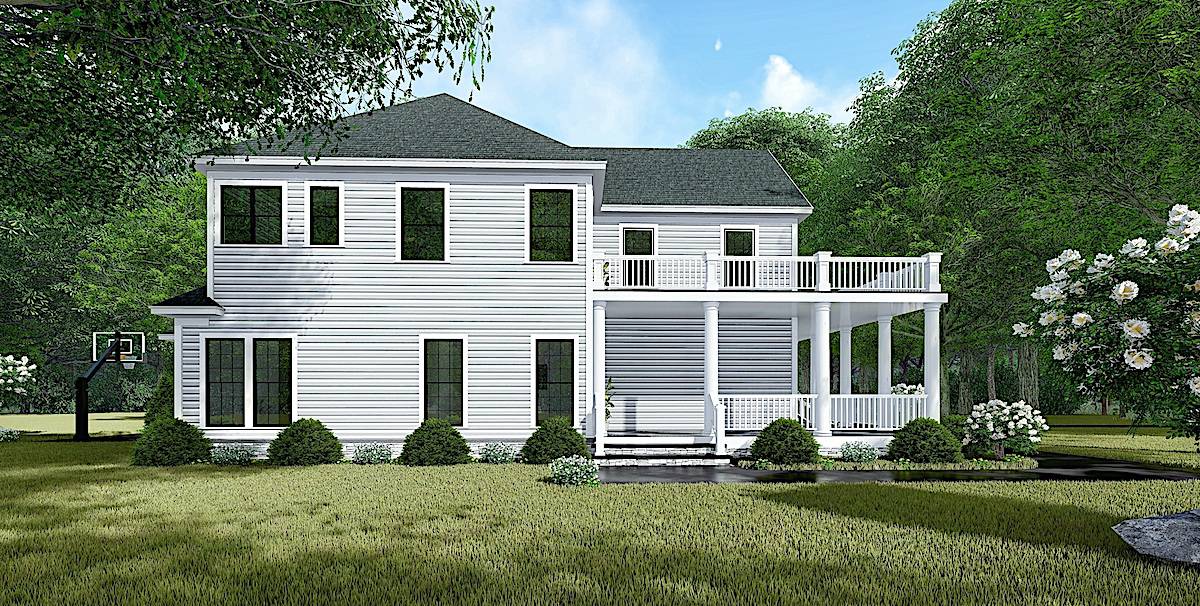 Left Side View of this 3-Bedroom, 1872 Sq Ft Plan - 193-1136