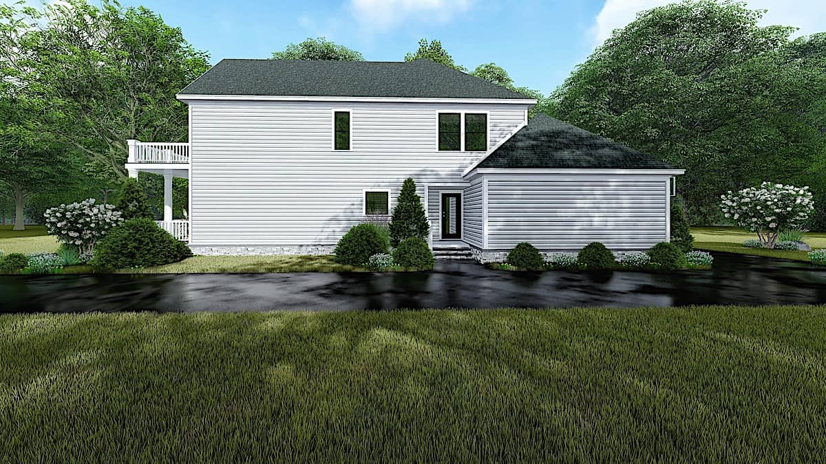 Right Side View of this 3-Bedroom, 1872 Sq Ft Plan - 193-1136