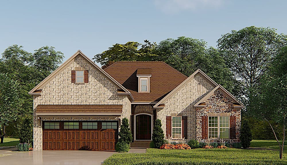 Traditional home (ThePlanCollection: Plan #193-1139)