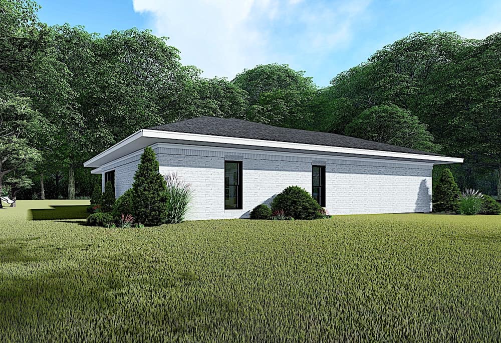 Left Side View of this 3-Bedroom, 1438 Sq Ft Plan - 193-1140