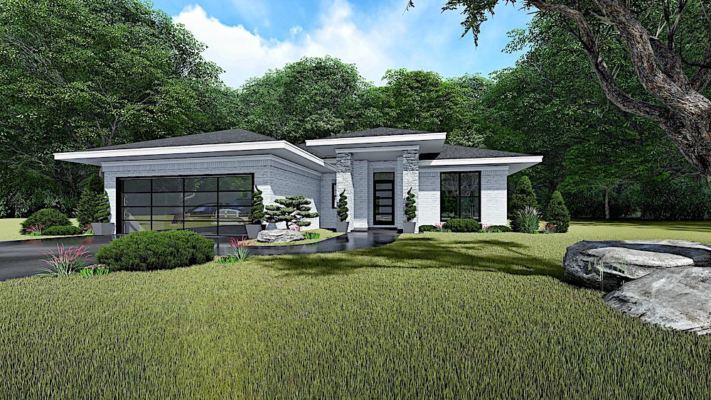 Contemporary home (ThePlanCollection: Plan #193-1140)
