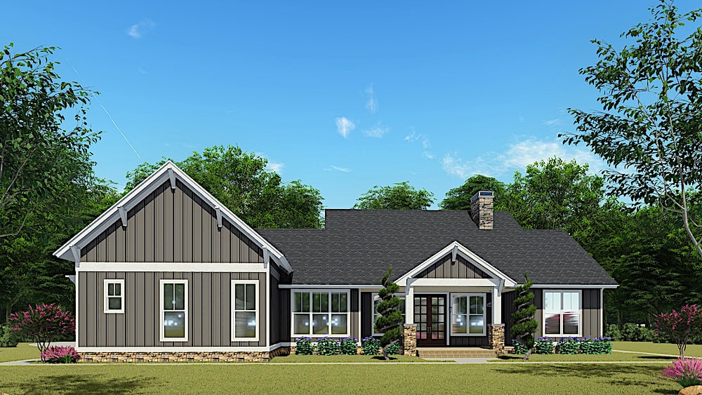 Rear View of this 3-Bedroom, 2269 Sq Ft Plan - 193-1142