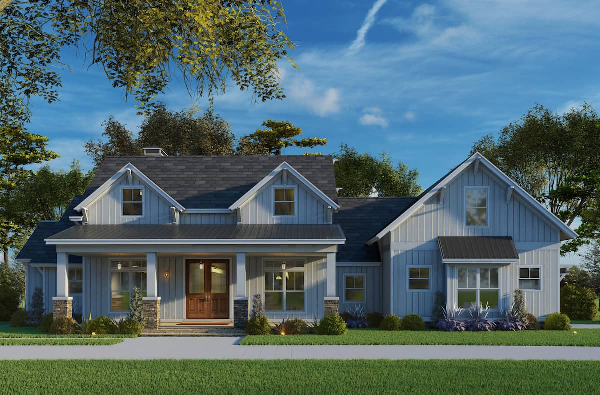 Ranch home (ThePlanCollection: Plan #193-1142)