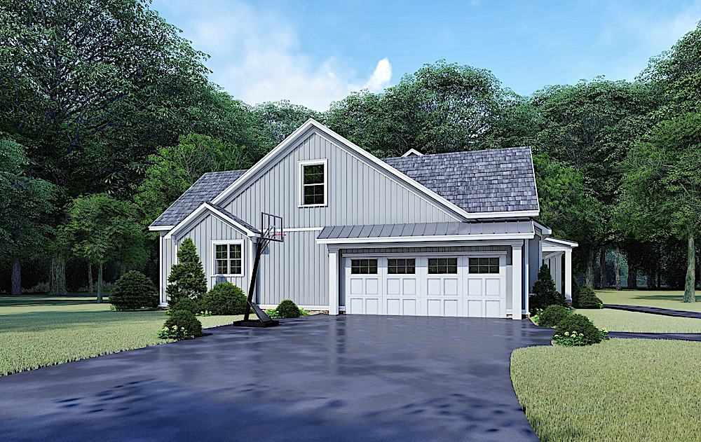 Left Side View of this 3-Bedroom, 2031 Sq Ft Plan - 193-1143