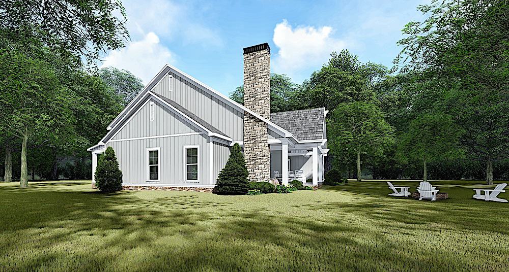 Right Side View of this 3-Bedroom, 2031 Sq Ft Plan - 193-1143
