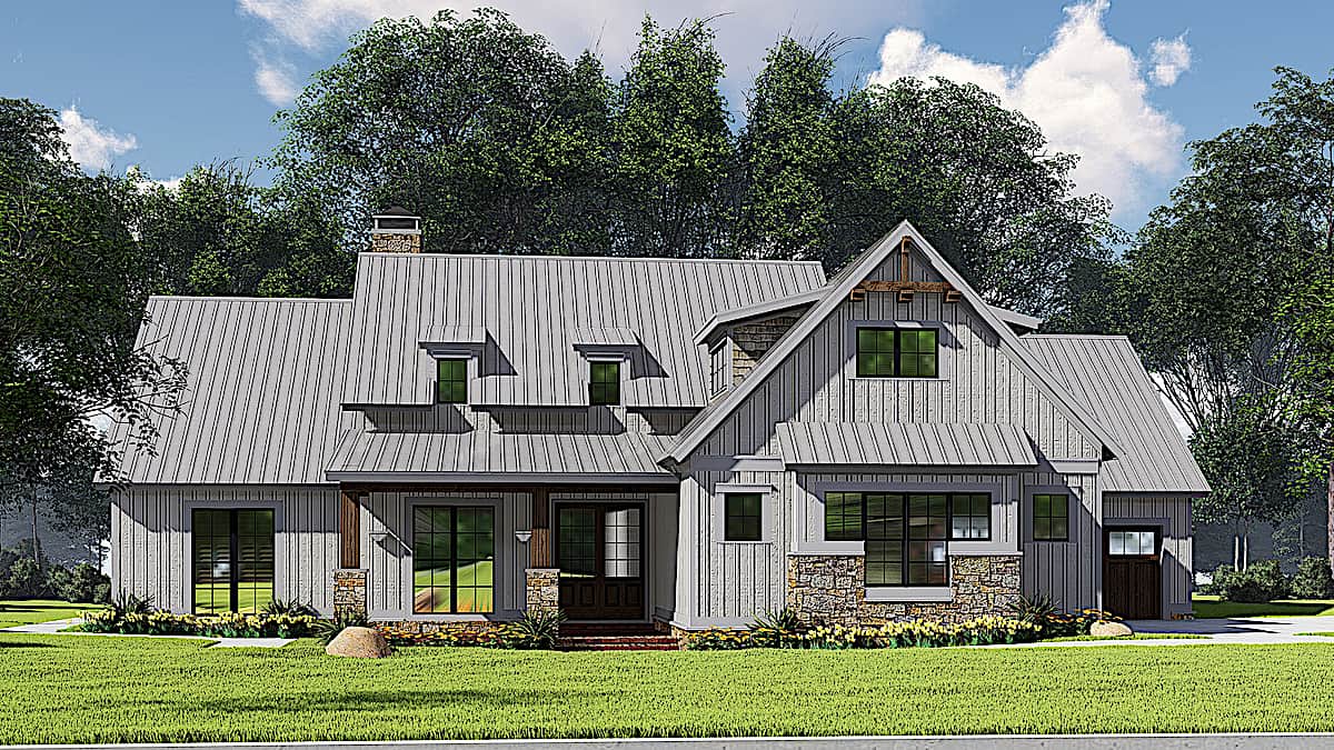 Front View of this 4-Bedroom, 1897 Sq Ft Plan - 193-1145