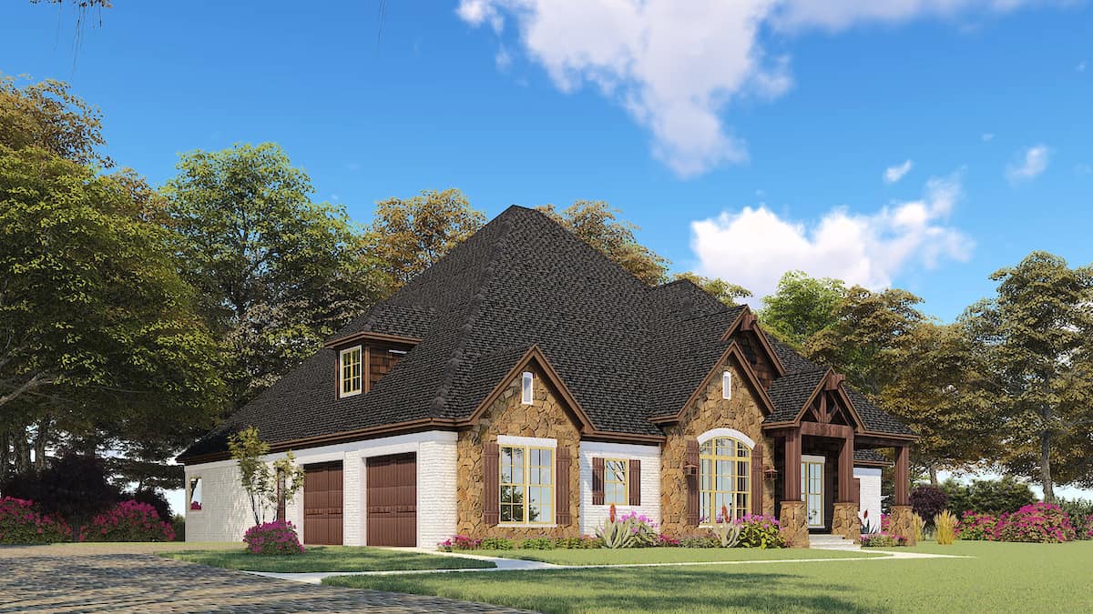 Left Side View of this 4-Bedroom, 2520 Sq Ft Plan - 193-1147