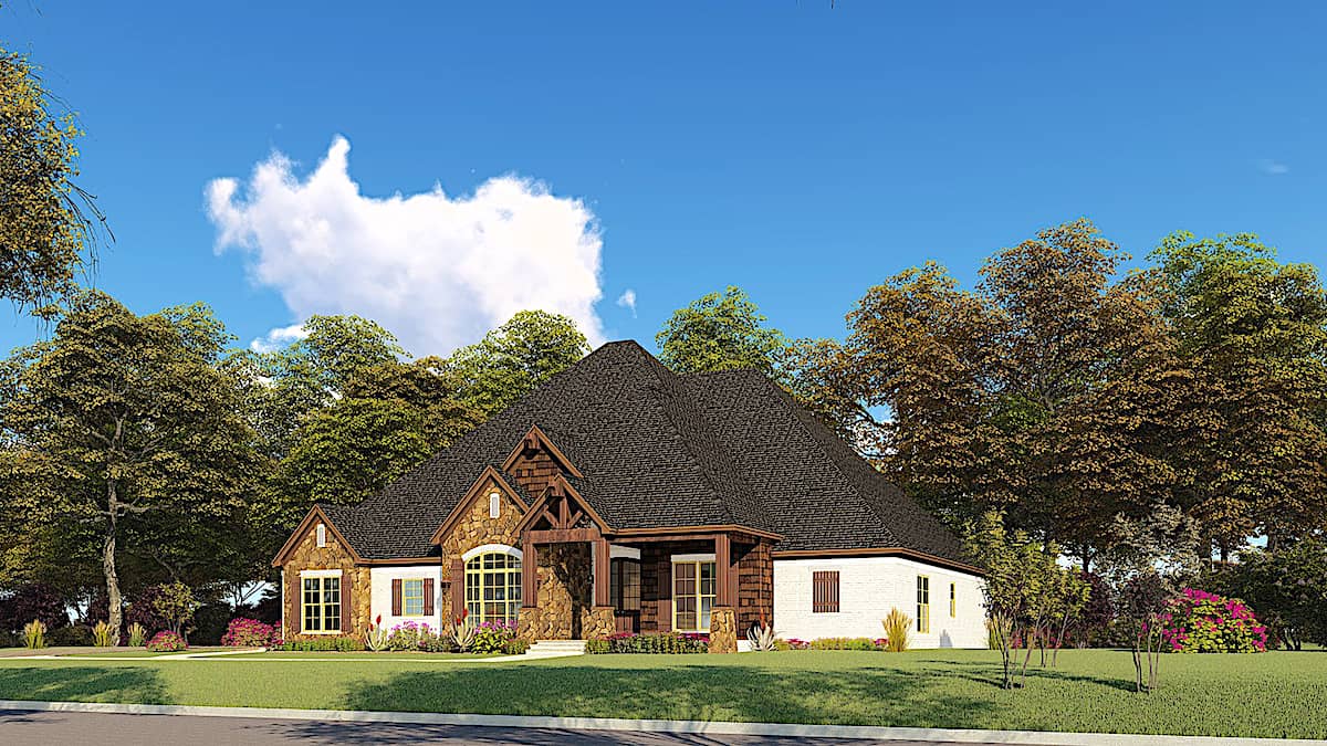 Right Side View of this 4-Bedroom, 2520 Sq Ft Plan - 193-1147