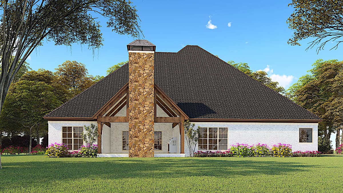 Rear View of this 4-Bedroom, 2520 Sq Ft Plan - 193-1147
